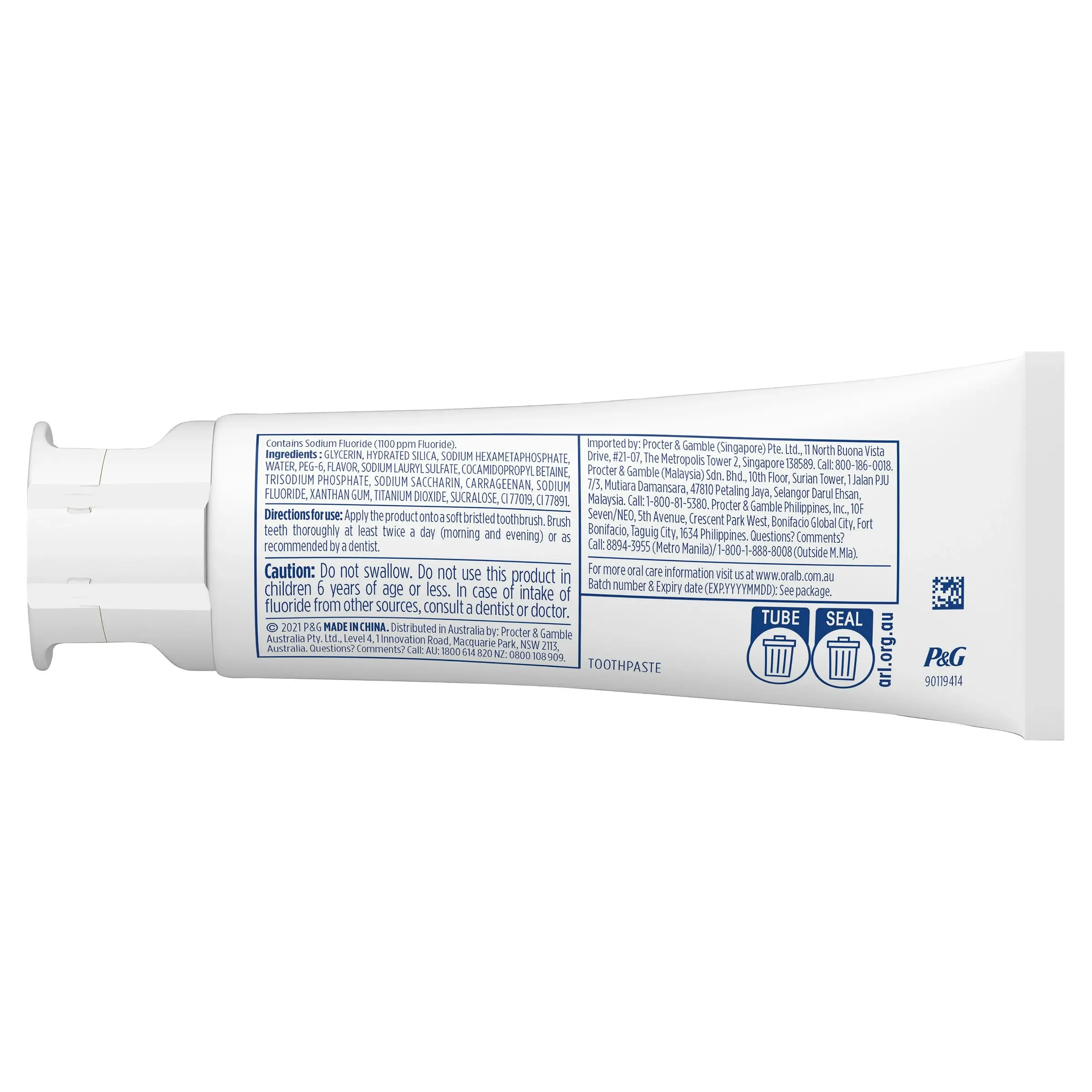 Oral B 3DWhite Luxe Glamorous White Toothpaste 95 g