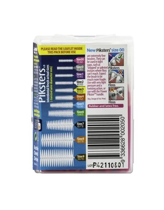 Piksters Interdental Brush Size 00 Pink 40 Pack