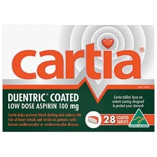 Cartia 100mg 28 Tablets