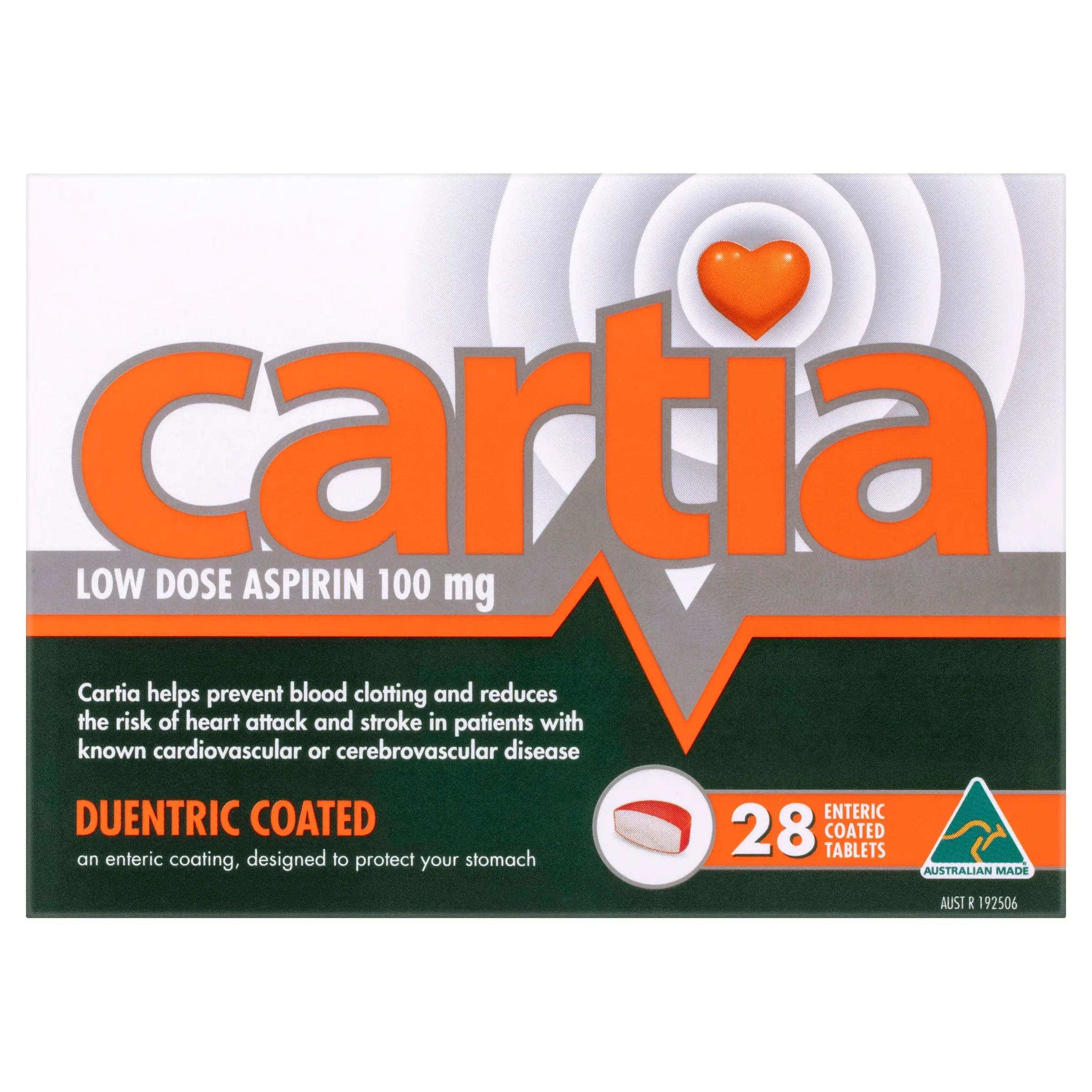 Cartia 100mg 28 Tablets