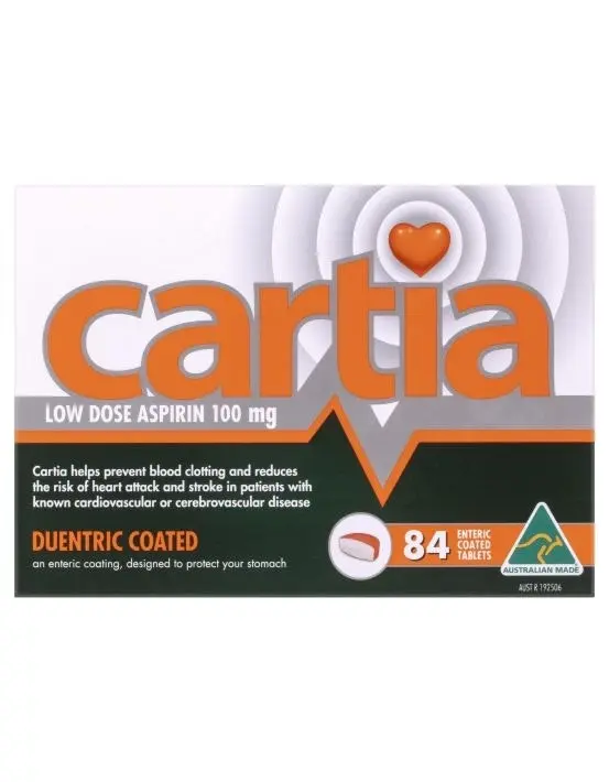 Cartia 100mg 84 Tablets