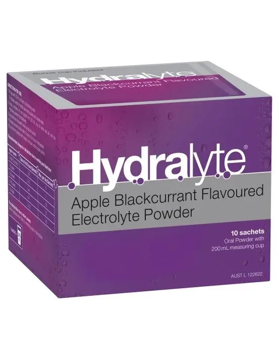 Hydralyte Electrolyte Powder Apple Blackcurrant 10 Pack