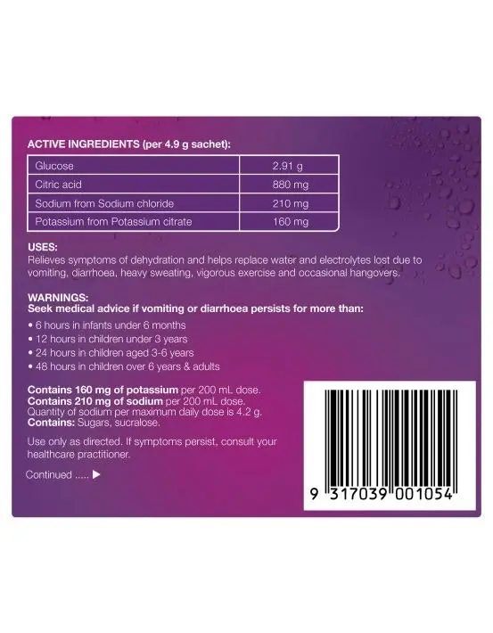 Hydralyte Electrolyte Powder Apple Blackcurrant 10 Pack