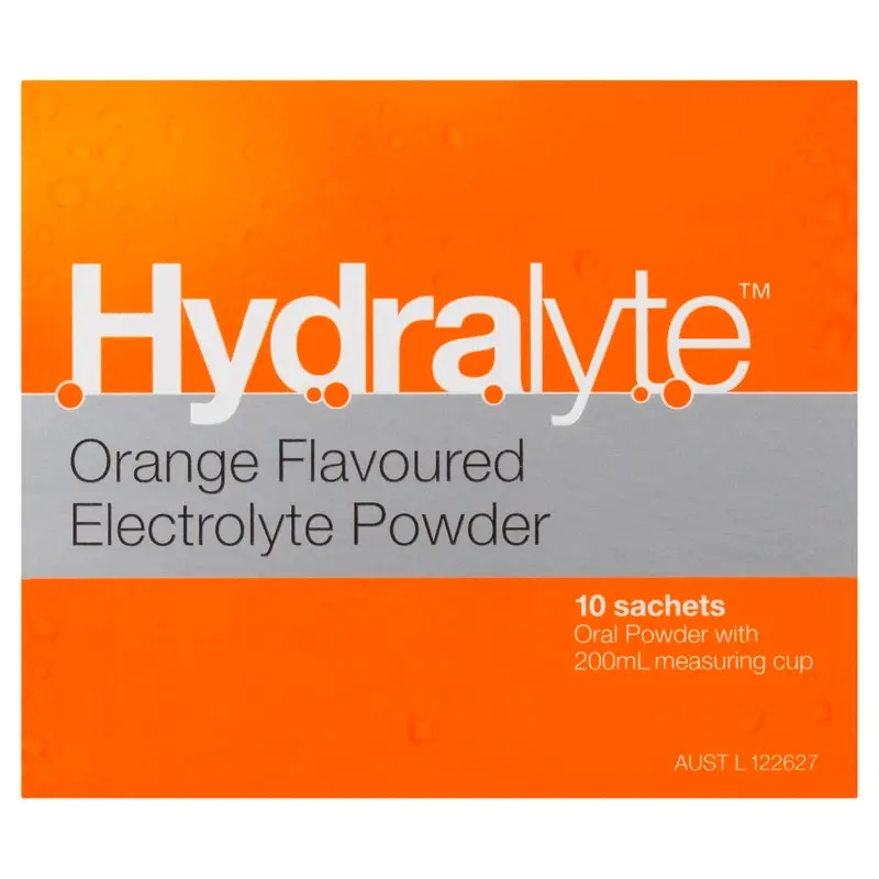 Hydralyte Electrolyte Powder Orange 10 Pack