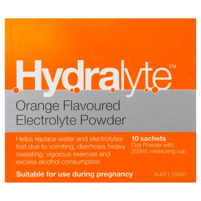 Hydralyte Electrolyte Powder Orange 10 Pack