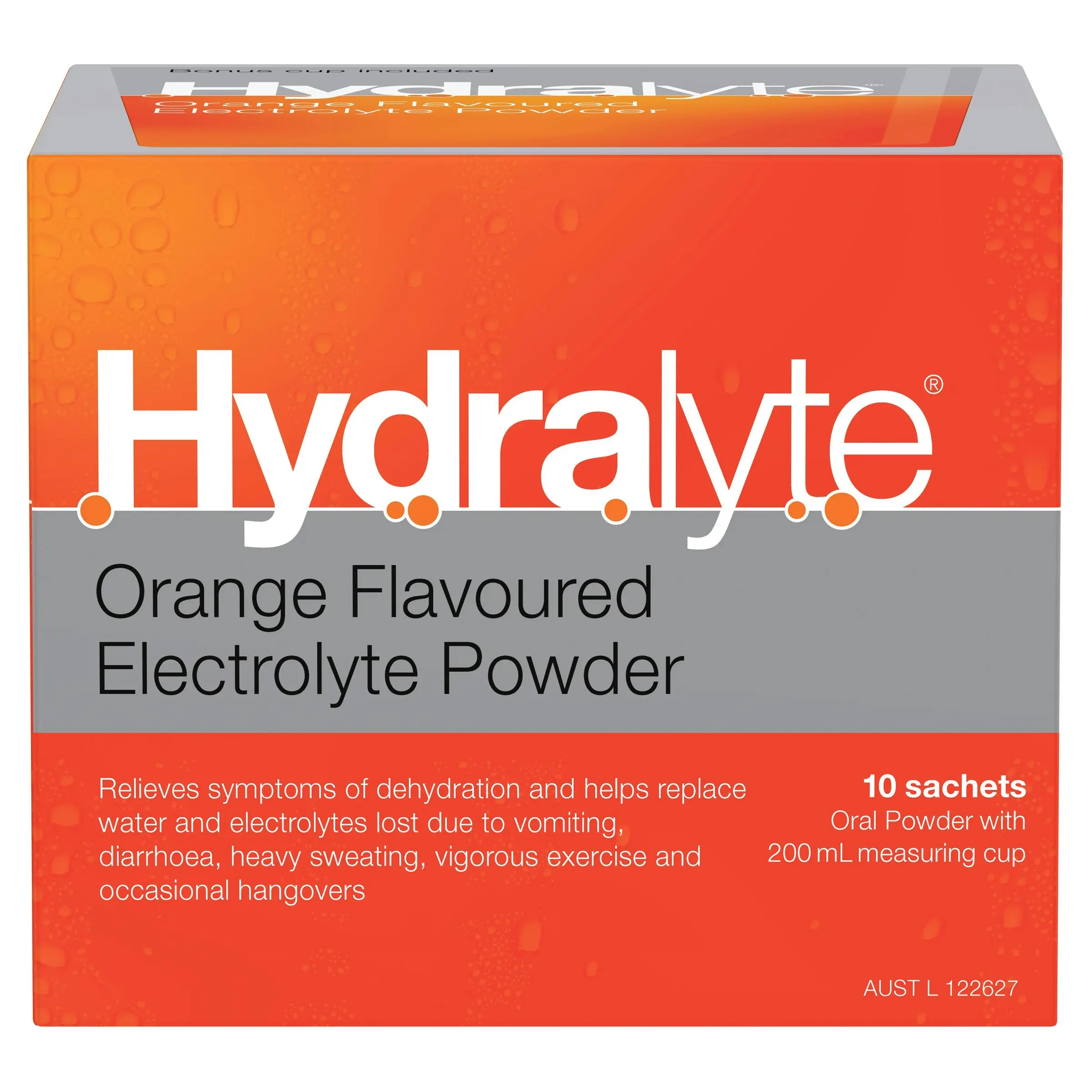 Hydralyte Electrolyte Powder Orange 10 Pack