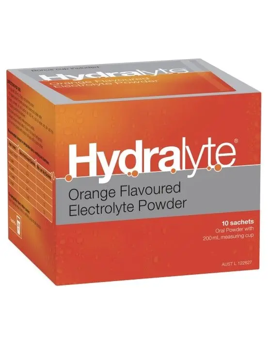 Hydralyte Electrolyte Powder Orange 10 Pack