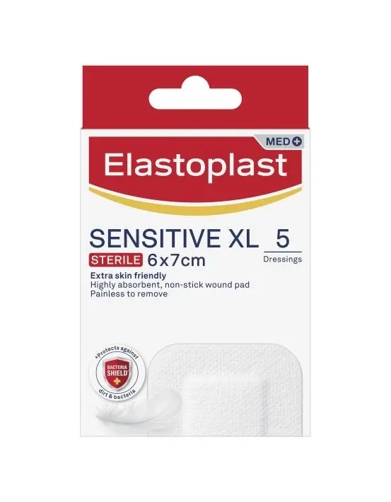 Elastoplast Sensitive Dressing XL 6x7cm 5 Pack