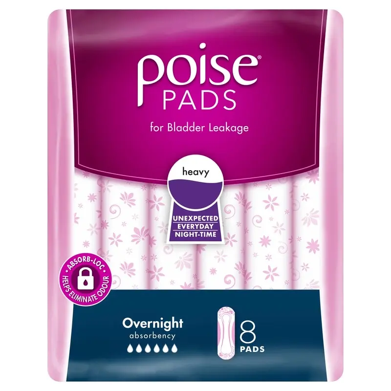 Poise Pads Overnight 8 Pack