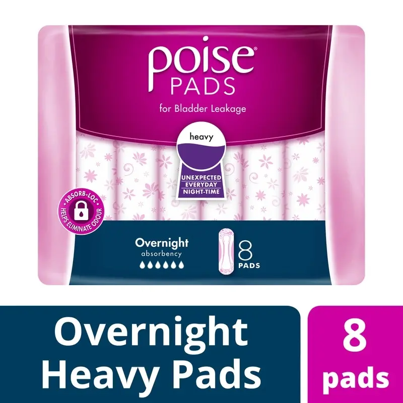 Poise Pads Overnight 8 Pack