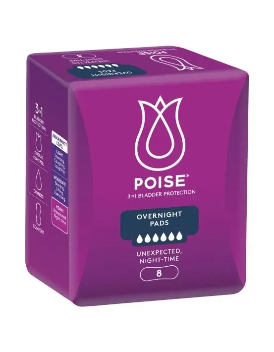 Poise Pads Overnight 8 Pack