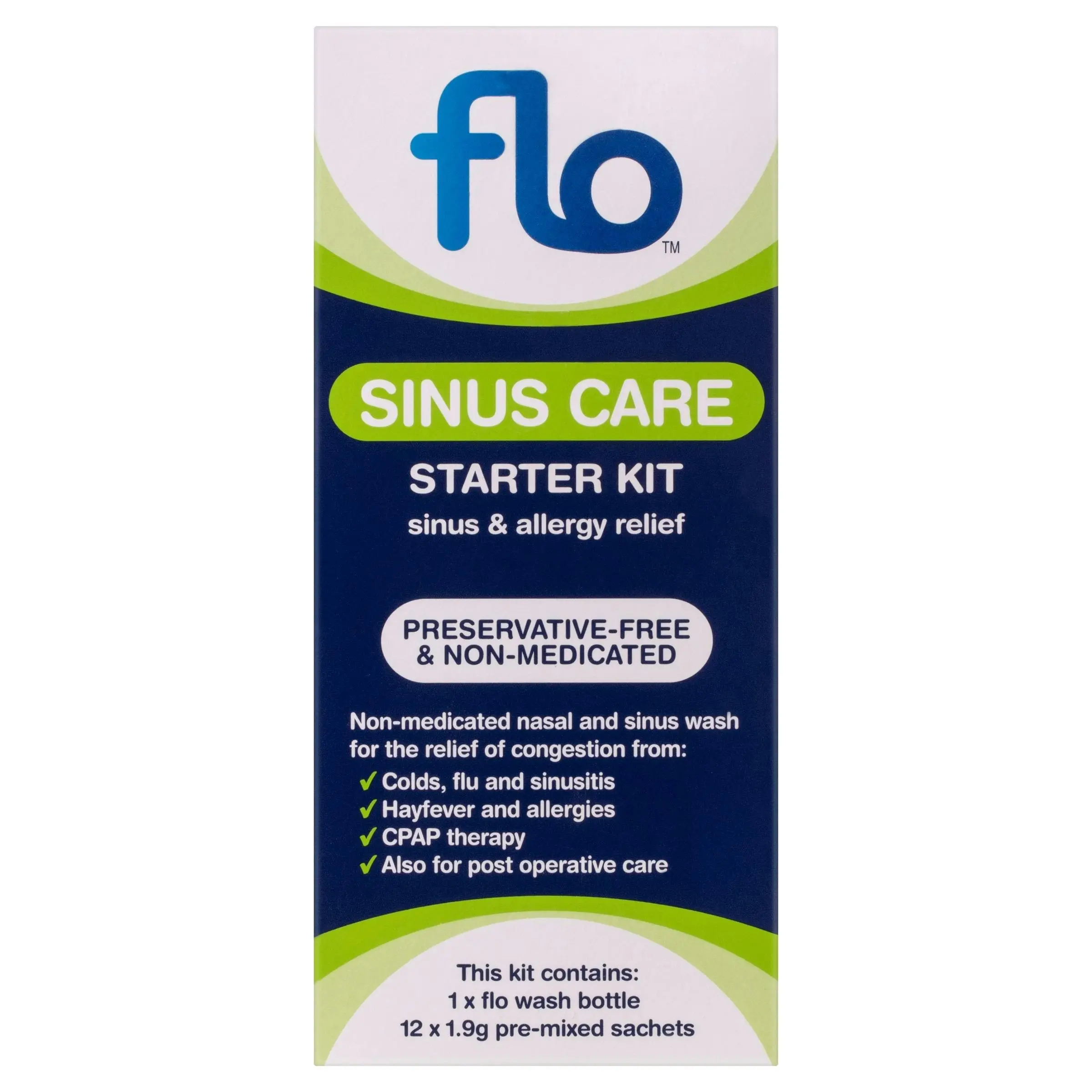 Flo Sinus Care Starter Kit + 12 Sachets