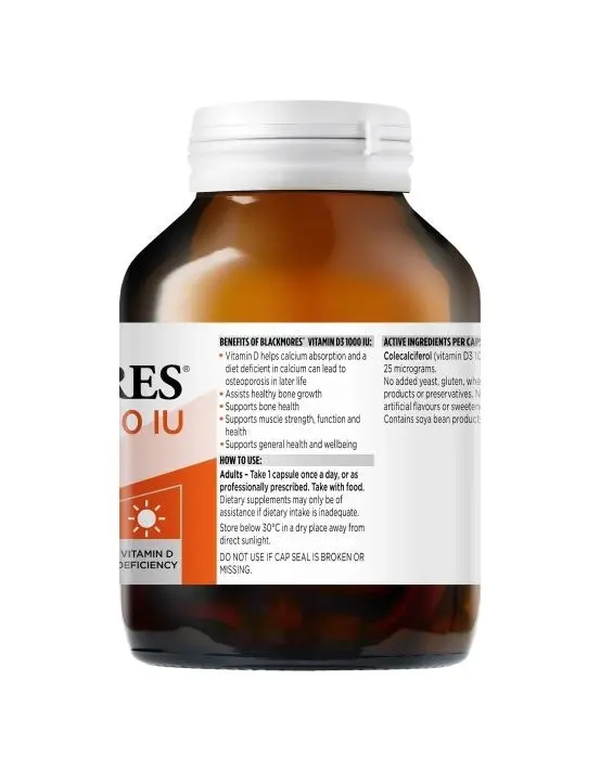 Blackmores Vitamin D3 1000IU 300 Capsules