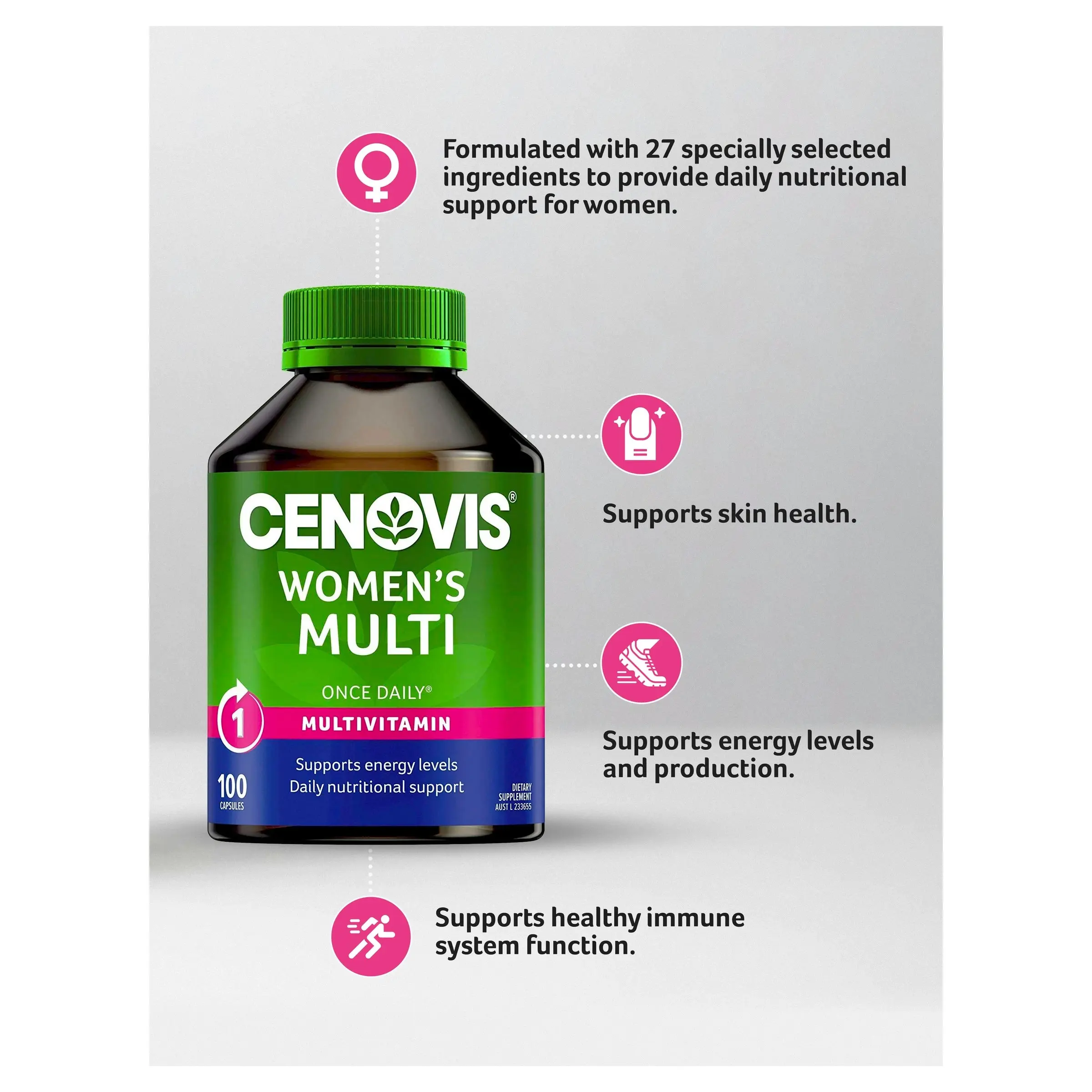 Cenovis Once Daily Women's Multi 100 Capsules