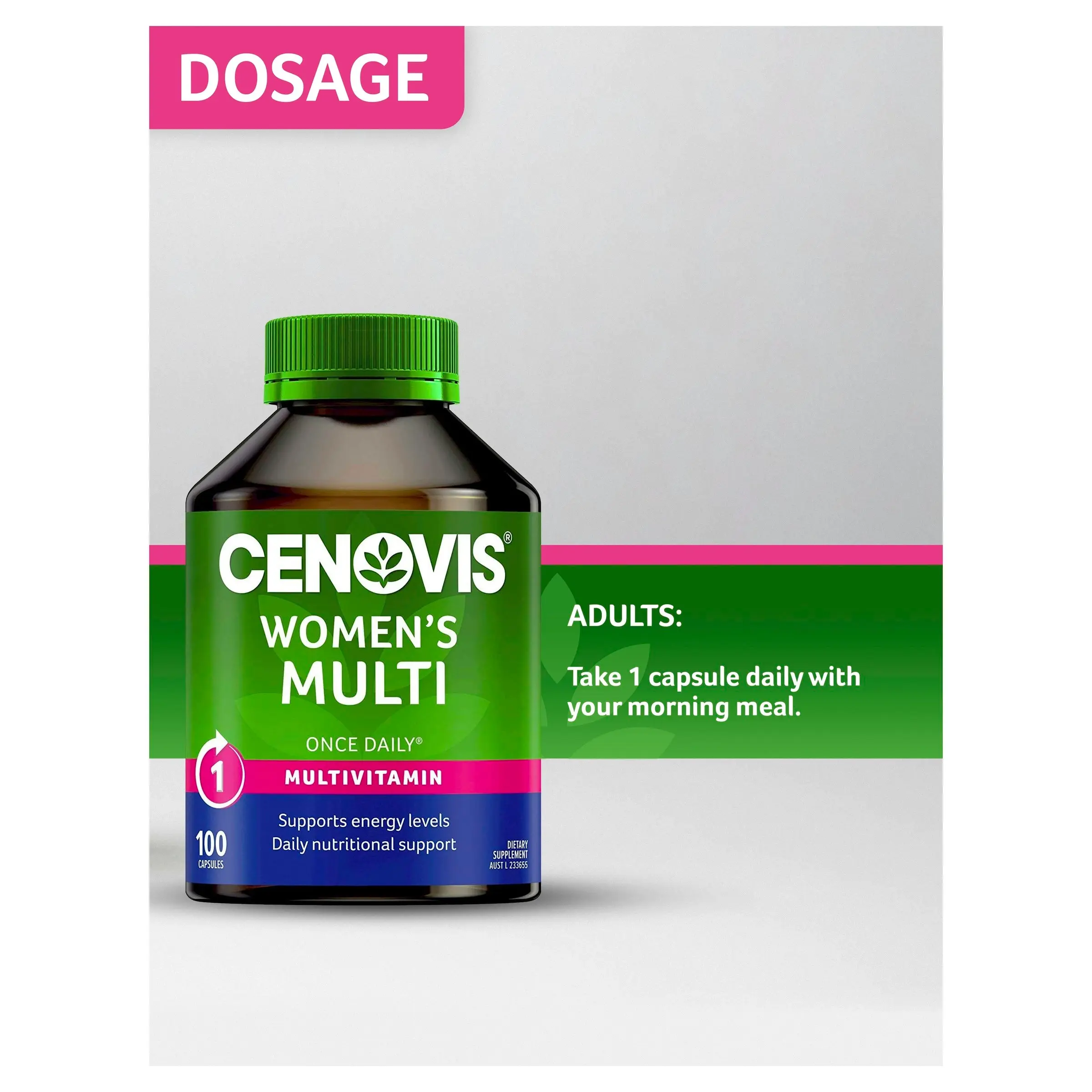 Cenovis Once Daily Women's Multi 100 Capsules