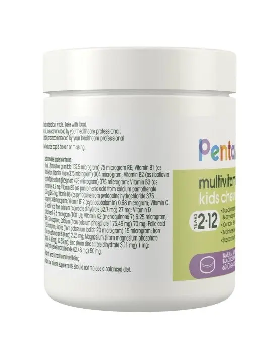 Pentavite Multivitamin + Iron Kids Chewables 60 Chewable Tablets