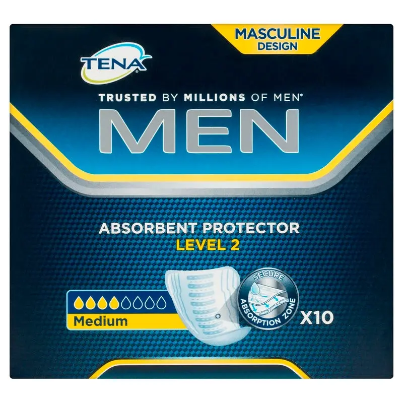 TENA Men Absorbent Protector Level 2 Medium 10 Pack