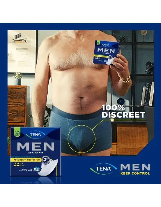 TENA Men Absorbent Protector Level 2 Medium 10 Pack