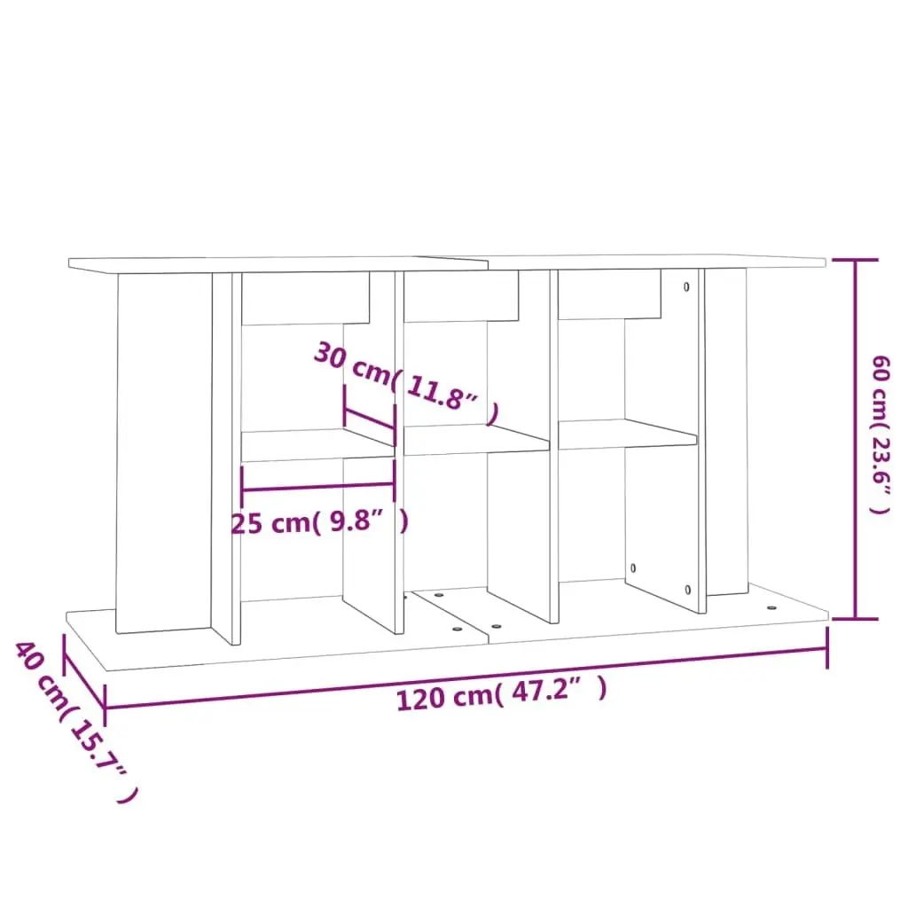 Aquarium Stand Black 120x40x60 cm Engineered Wood 833592