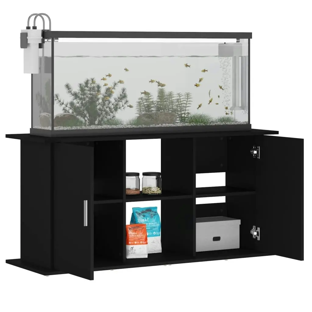 Aquarium Stand Black 121x41x58 cm Engineered Wood 833616