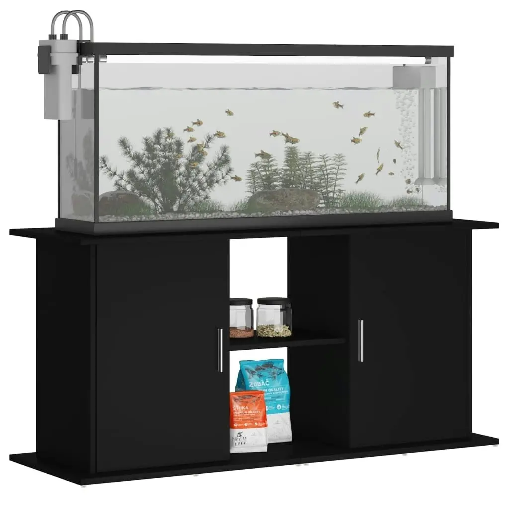 Aquarium Stand Black 121x41x58 cm Engineered Wood 833616