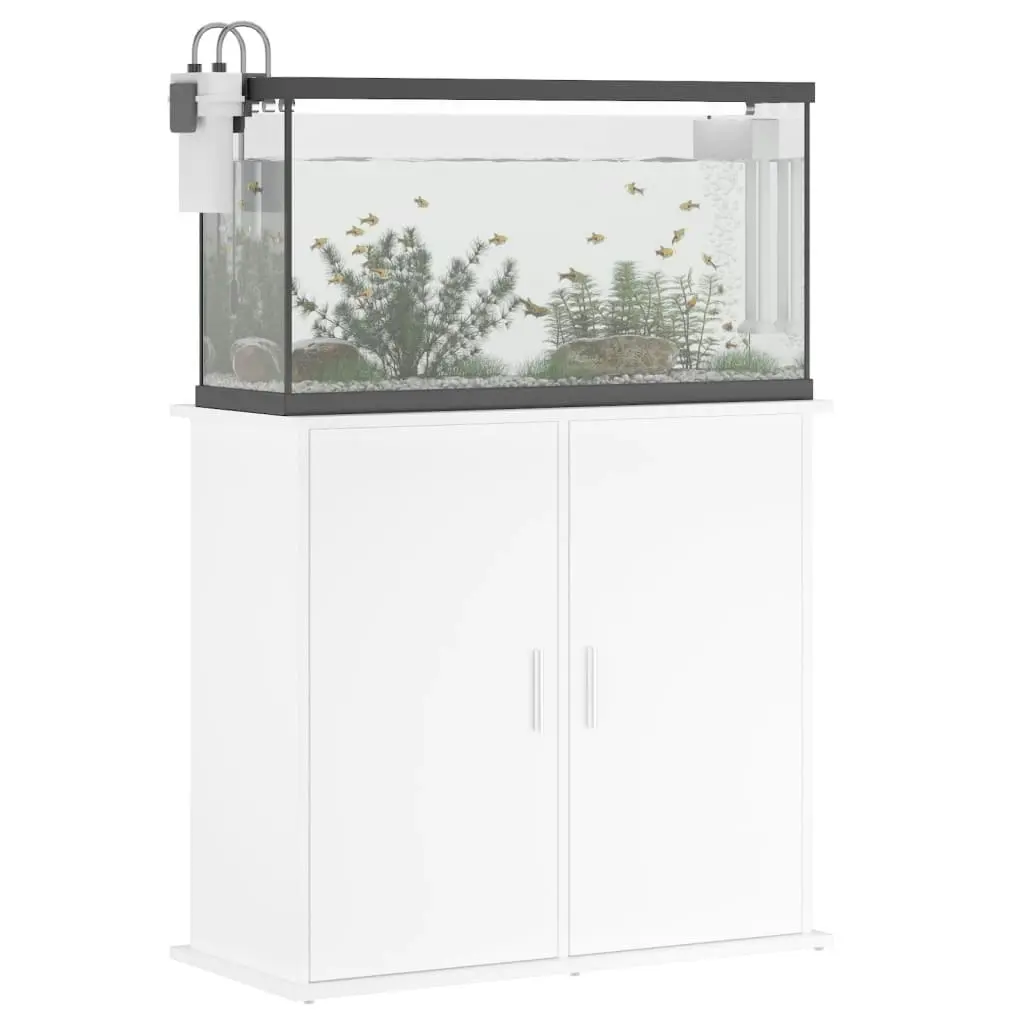 Aquarium Stand White 81x36x73 cm Engineered Wood 833623