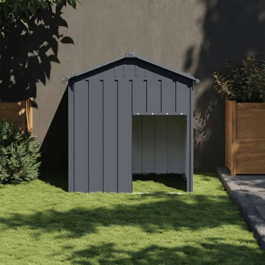 Dog House with Roof Anthracite 117x103x123 cm Galvanised Steel 172349