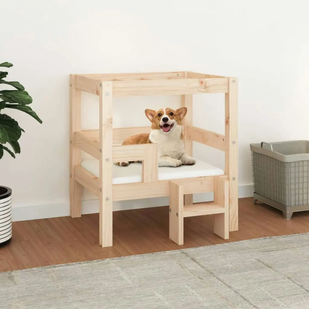 Dog Bed 55.5x53.5x60 cm Solid Wood Pine 822367