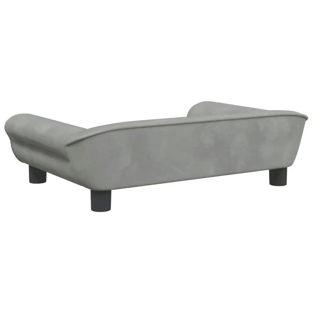 Dog Bed Light Grey 70x48x22 cm Velvet 172013