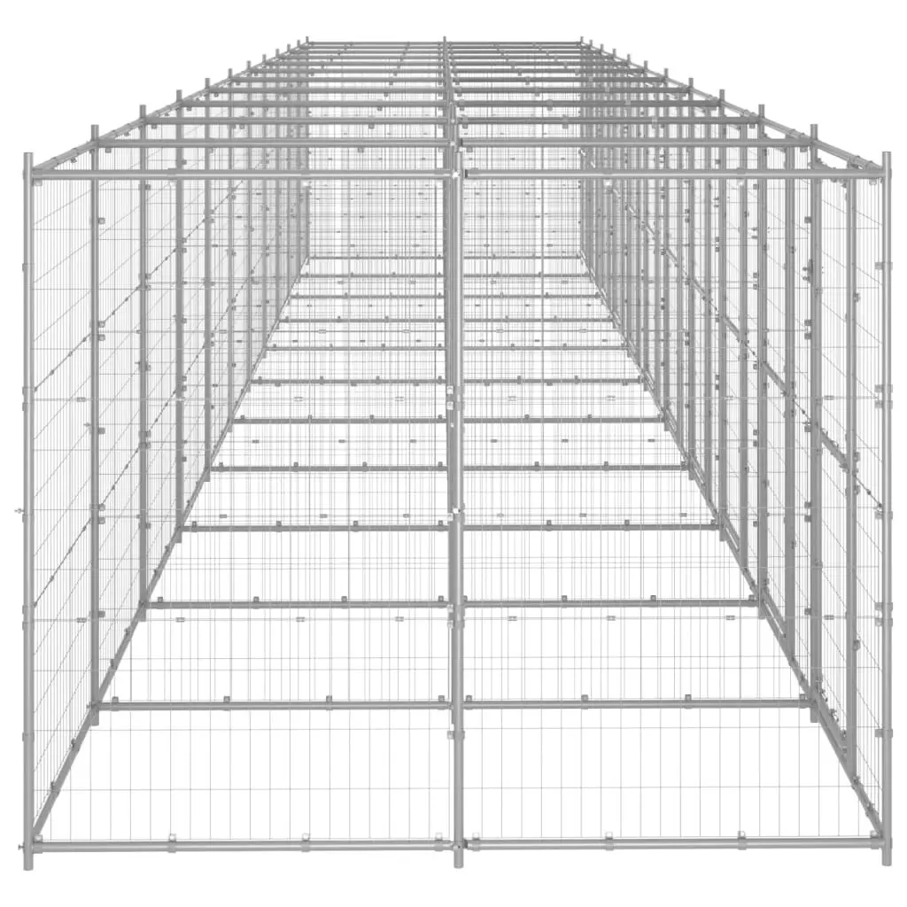 Outdoor Dog Kennel Galvanised Steel 26.62 m² 3082291