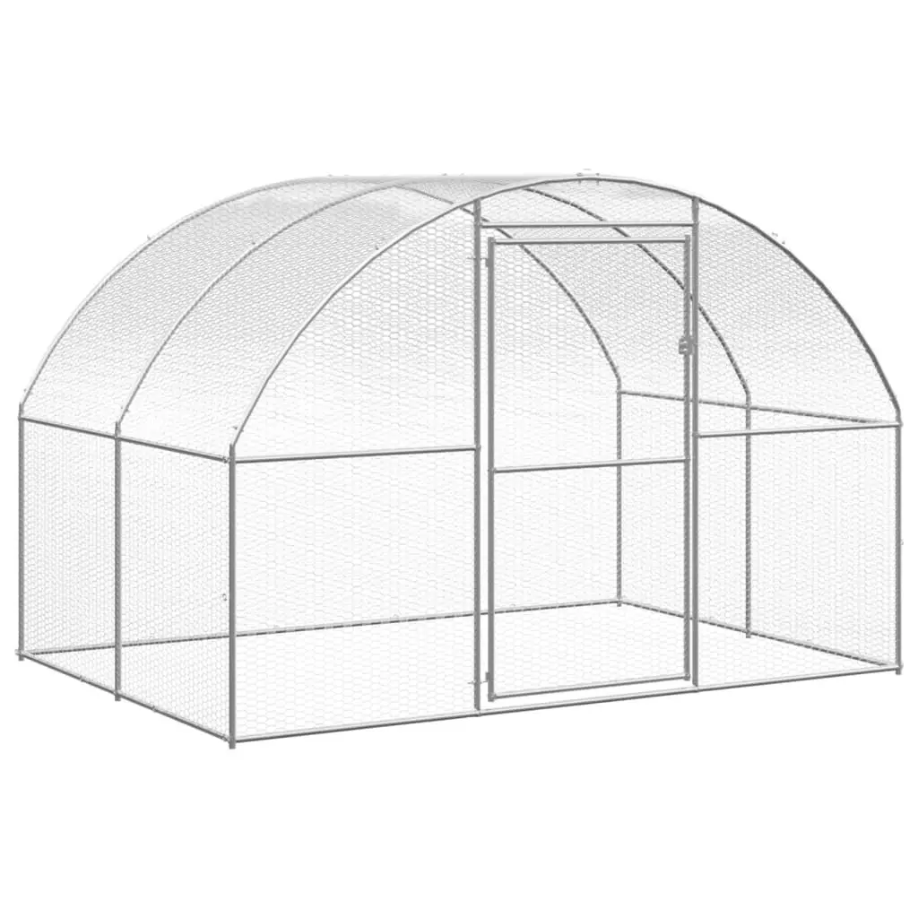 Outdoor Chicken Coop 3x24x2 m Galvanised Steel 3095471