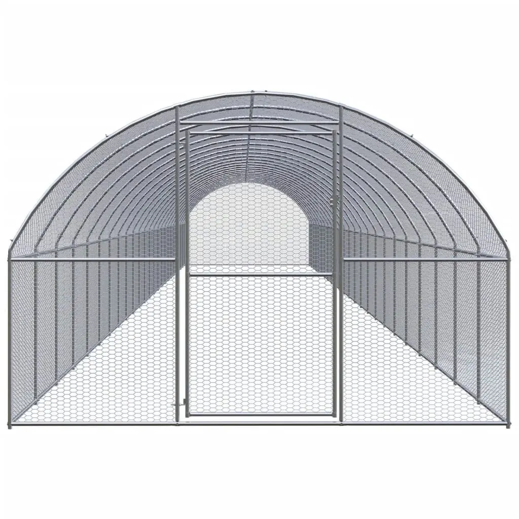 Outdoor Chicken Coop 3x24x2 m Galvanised Steel 3095471