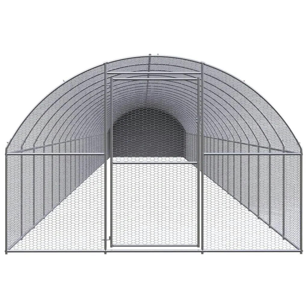 Outdoor Chicken Coop 3x24x2 m Galvanised Steel 3095480