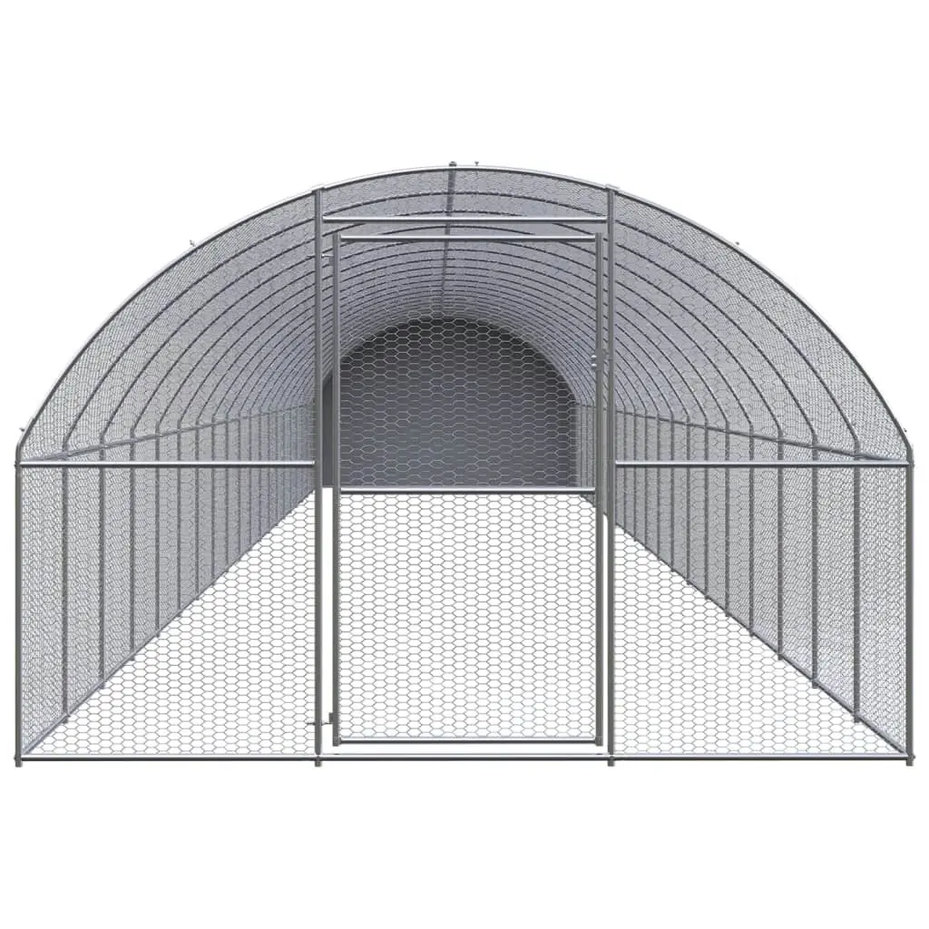 Outdoor Chicken Coop 3x20x2 m Galvanised Steel 3095479