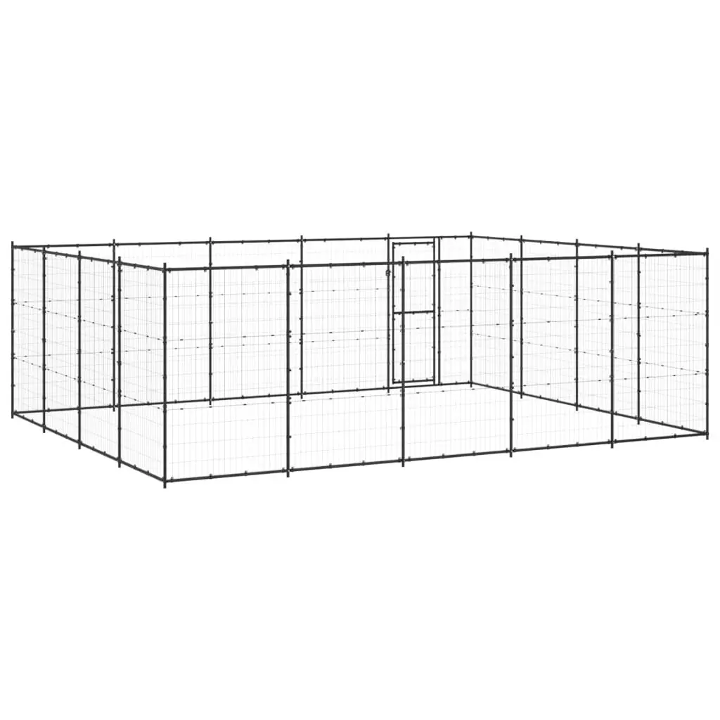 Outdoor Dog Kennel Steel 24.2 mÂ² 3082314