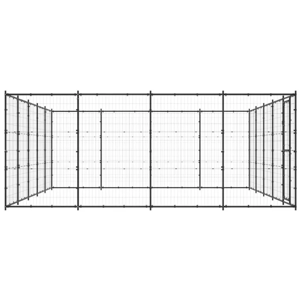 Outdoor Dog Kennel Steel 24.2 mÂ² 3082314