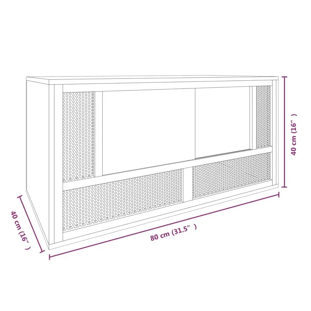 Terrarium Engineered Wood 80x40x40 cm 170886