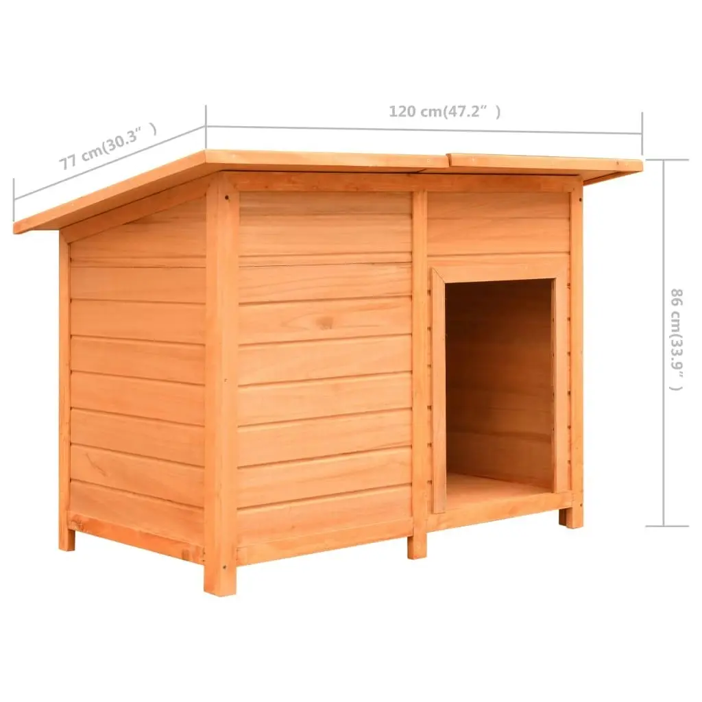 Dog Cage Solid Pine & Fir Wood 120x77x86 cm 170641