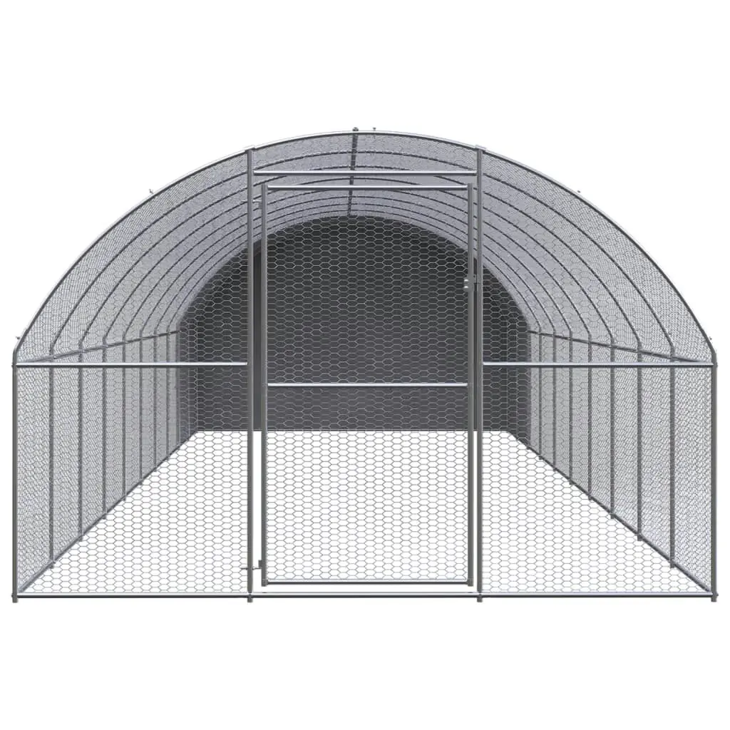 Outdoor Chicken Coop 3x10x2 m Galvanised Steel 3095476