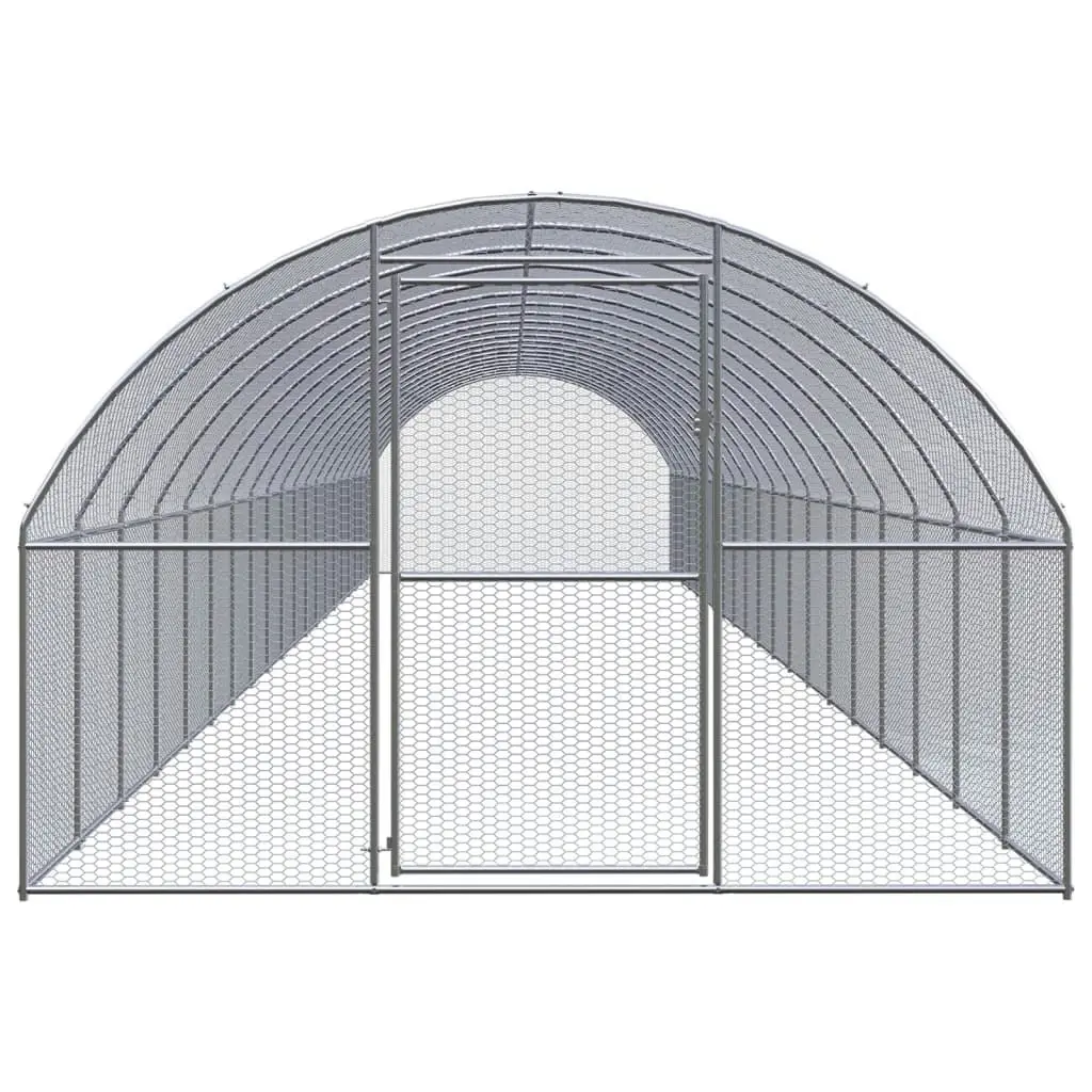 Outdoor Chicken Coop 3x20x2 m Galvanised Steel 3095470