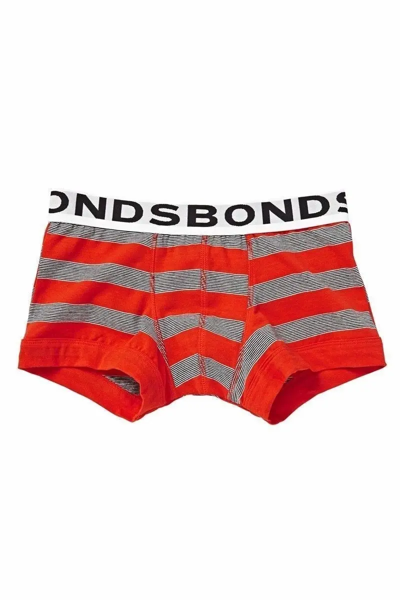 Bonds Boys Fit Trunks Underwear Boyleg Wideband Black Blue White Orange