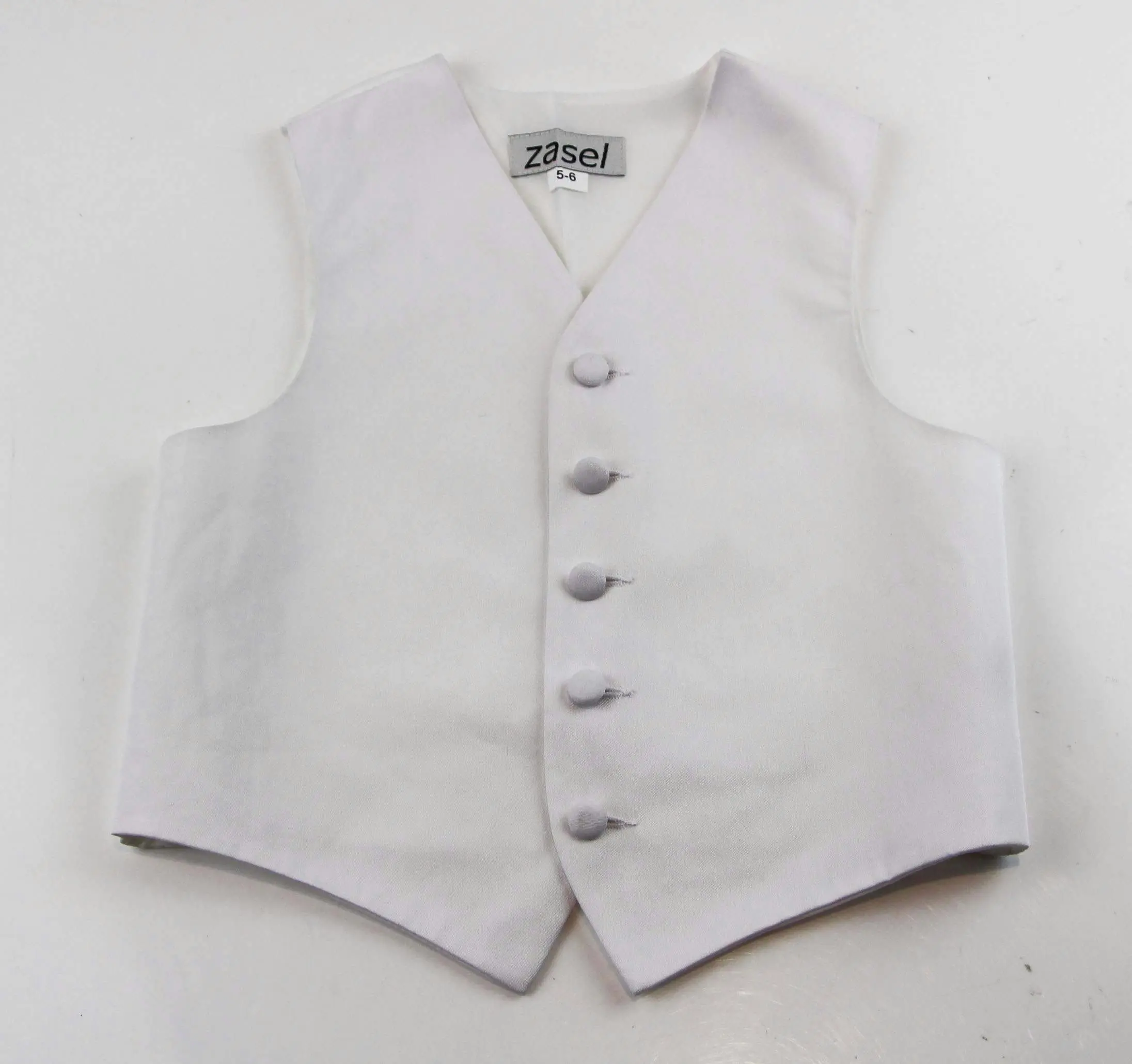 White Boys Junior Cotton Vest Adjustable Waistcoast & Matching Bow Tie Set