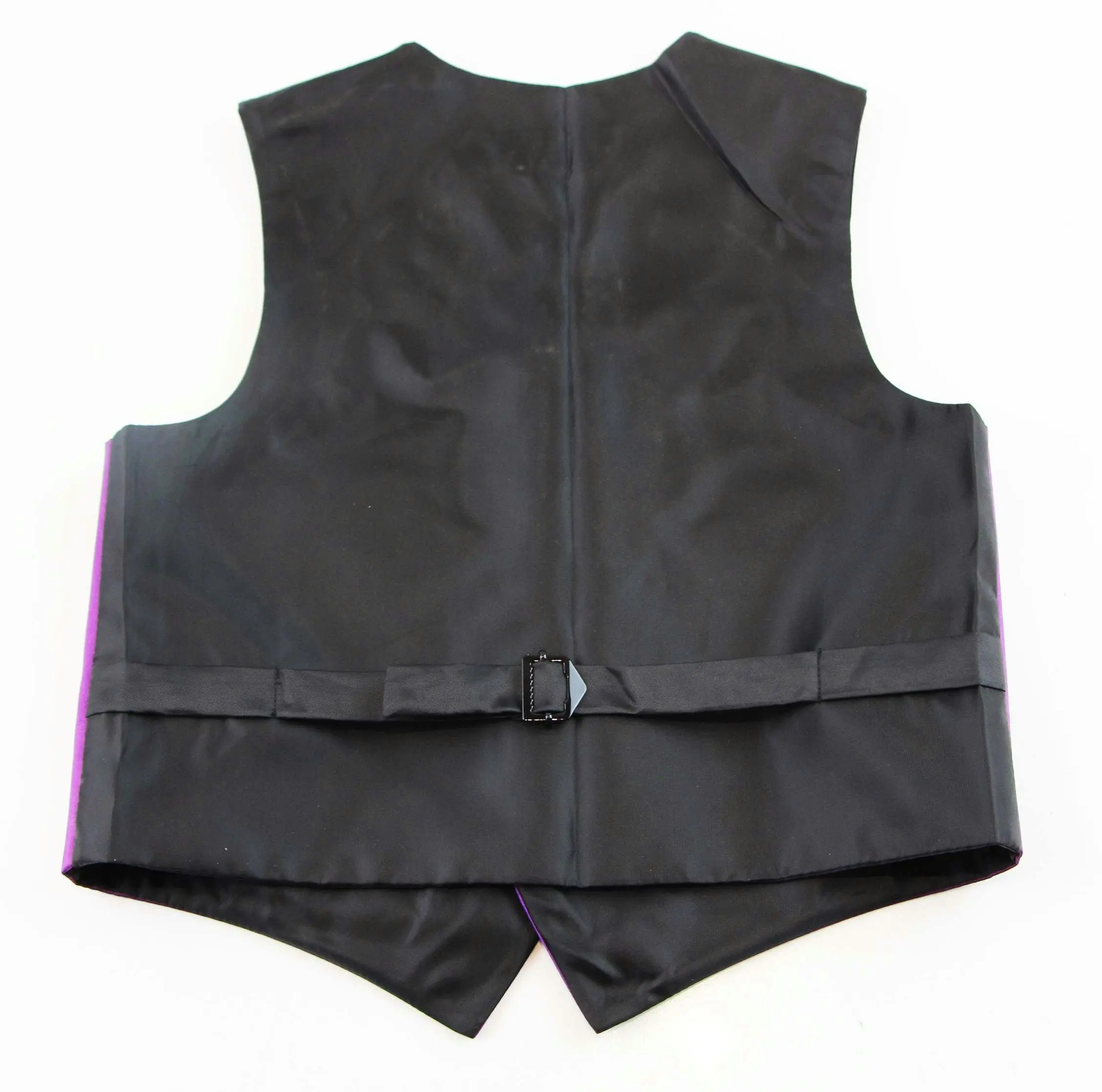 Dark Purple Boys Junior Vest Adjustable Waistcoat