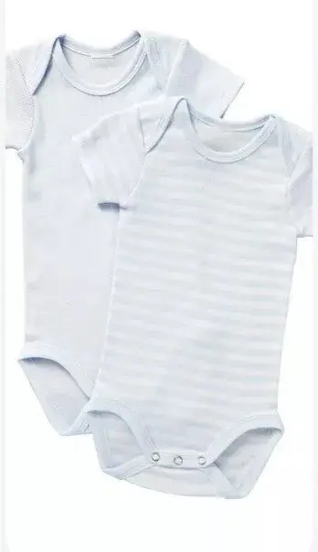 Bonds Baby 2 Pack Short Sleeve Bodysuit Cotton White Blue Pink 0000 000 00 0 1 2