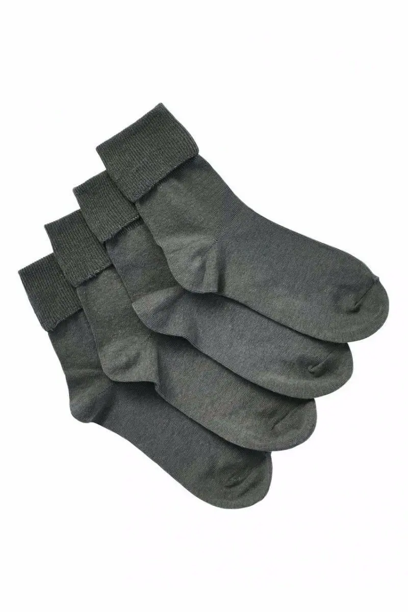 Bonds Kids 4 Pairs School Turnover Turn Top Socks Fold Down Cotton