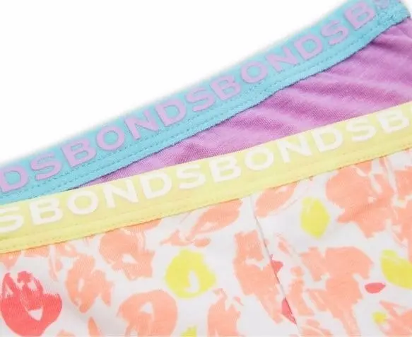 New Girls Kids Bonds 2 Pack Hipster Bikini Shorties Shorts Cotton Netball School