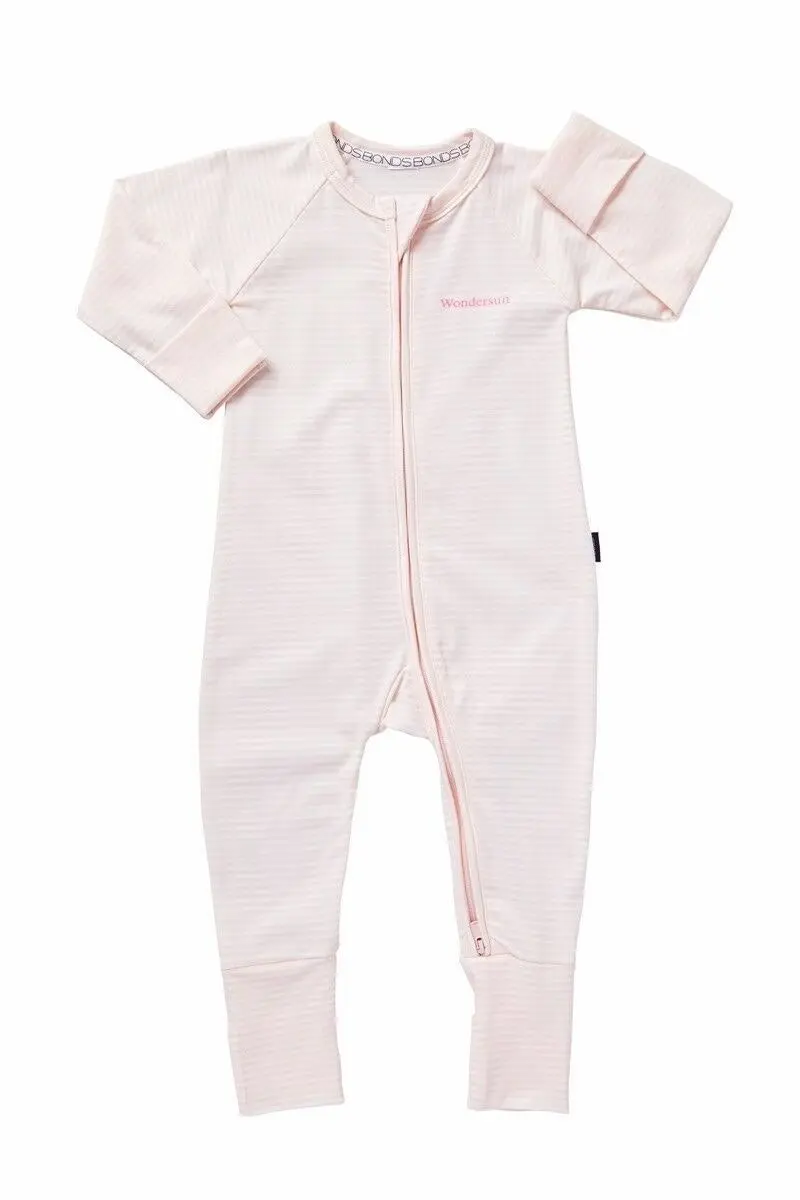 Bonds Baby Boy Girl Cotton Wondersuit Zip Jumpsuit Pink Blue 0000 000 00 0 1 2 3