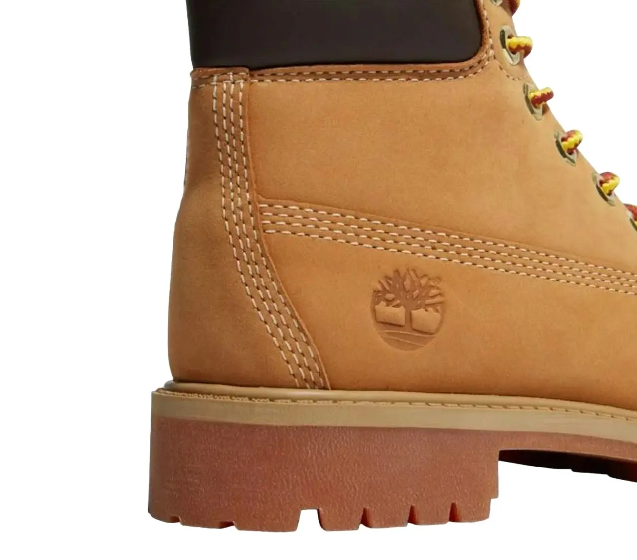 Kids Timberland Youth 6-Inch Premium Wheat Nubuck Waterproof Boots