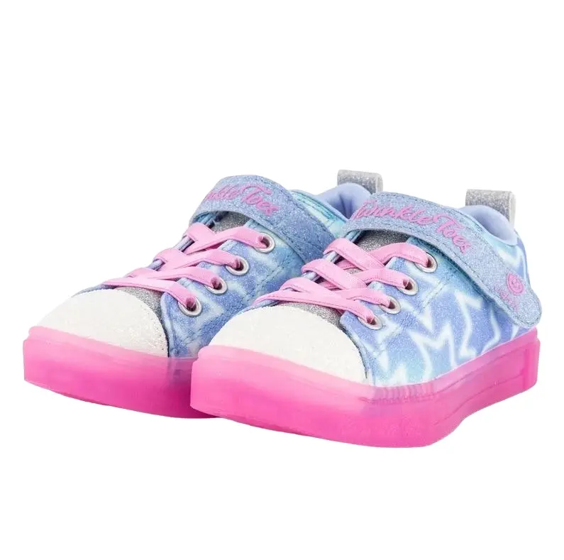 Kids Skechers Twinkle Sparks Ice Dreamsicle Light Blue Girls Sneakers