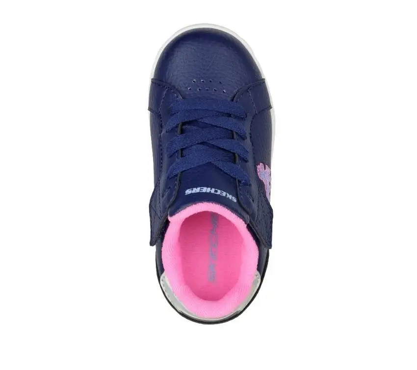 Infants Girls Skechers E-Pro Duratronz 2.0 Blue/Pink Toddler Shoes